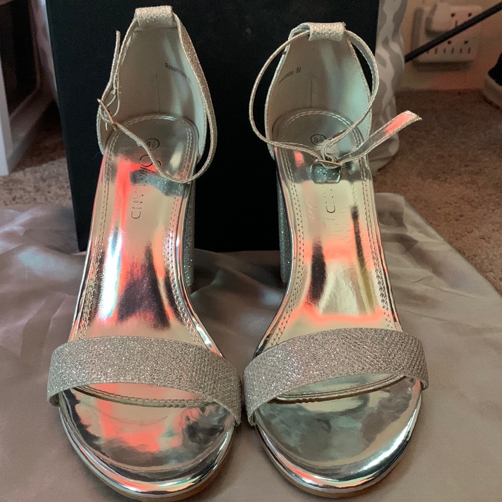 Silver shimmer sandals